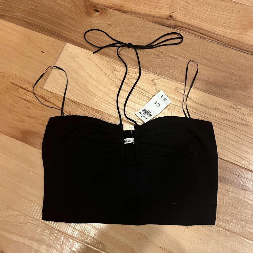 NWT Abercrombie Black Halter Top